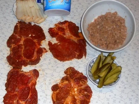 Rezept: Schweineröllchen à la "Oórndrasch", in einer leckeren, sahnigen Sauce (Rzpt. um 2011) Bild Nr. 3 Schweineröllchen à la "Oórndrasch", in einer leckeren, sahnigen Sauce (Rzpt. um 2011) - Rezept - Bild Nr. 3