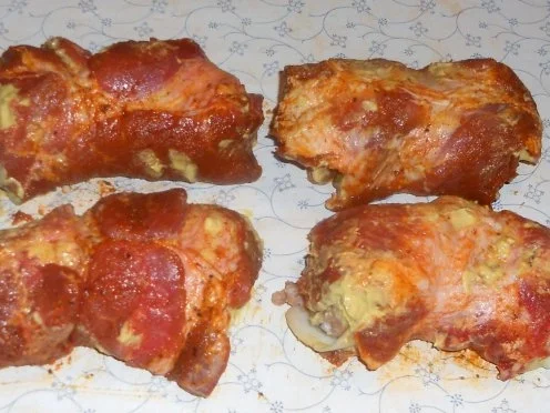 Rezept: Schweineröllchen à la "Oórndrasch", in einer leckeren, sahnigen Sauce (Rzpt. um 2011) Bild Nr. 6 Schweineröllchen à la "Oórndrasch", in einer leckeren, sahnigen Sauce (Rzpt. um 2011) - Rezept - Bild Nr. 6