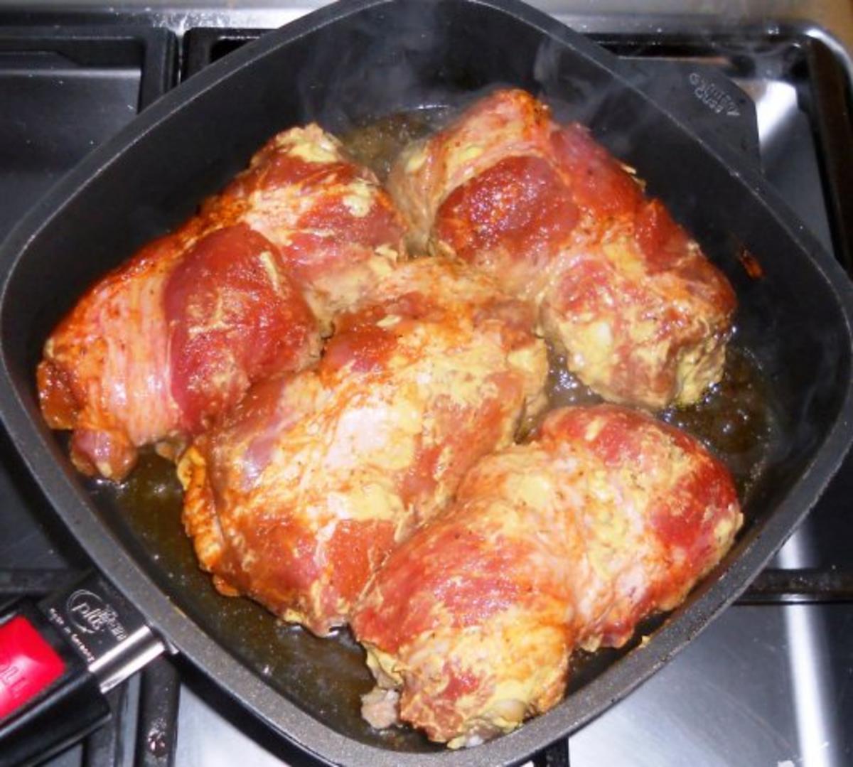 Schweineröllchen à la "Oórndrasch", in einer leckeren, sahnigen Sauce (Rzpt. um 2011) - Rezept - Bild Nr. 8