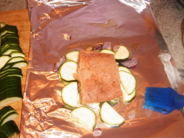 Lachs-Gemüse-Päckchen - Rezept - Bild Nr. 6