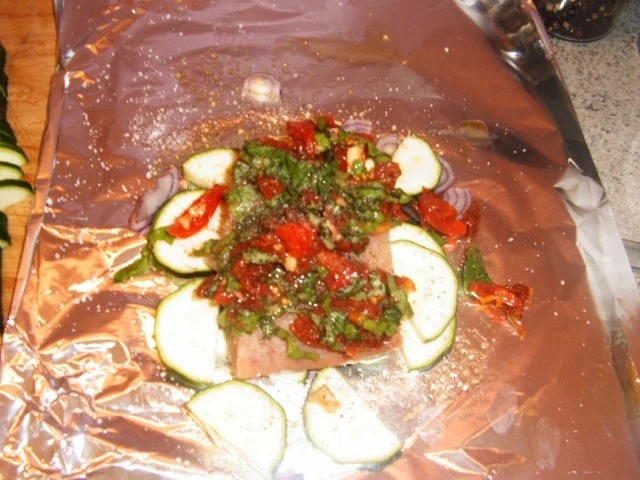 Lachs-Gemüse-Päckchen - Rezept - Bild Nr. 7