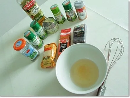 Schafskäse Salat mit Italienischer Kräuter- Vinaigrette nappiert. - Rezept - Bild Nr. 8