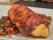 Mediterran gewürzte Hähnchenbrust auf Linsen-Paprika-Gemüse - Rezept