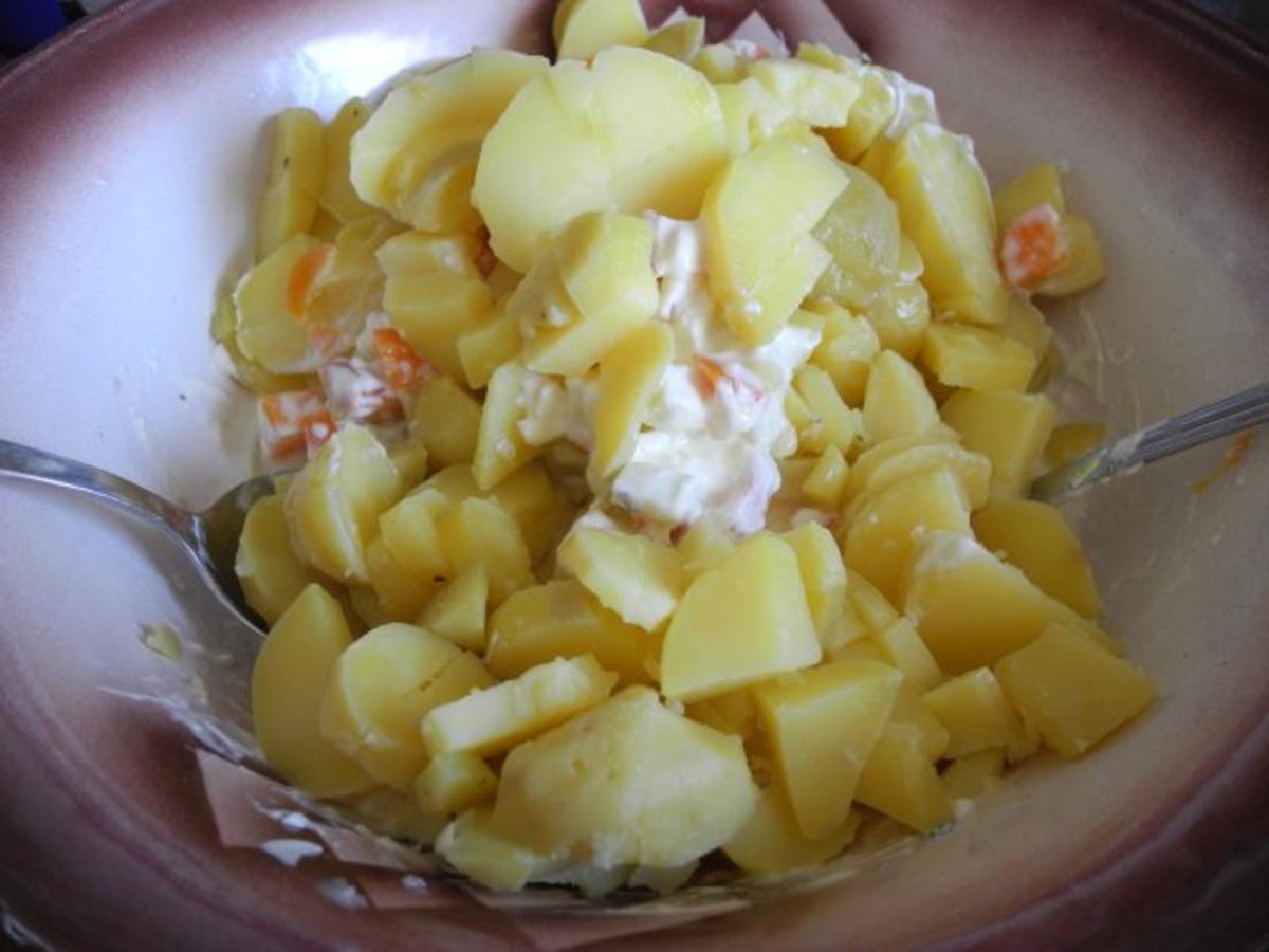 Kartoffelsalat mit Budwig-Quark, Schafskäse und Kresse - Rezept - Bild Nr. 6