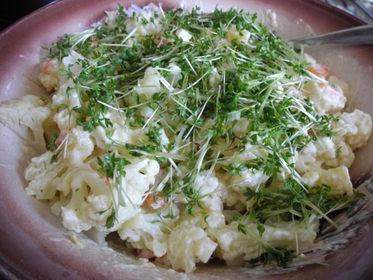 Kartoffelsalat mit Budwig-Quark, Schafskäse und Kresse - Rezept - Bild Nr. 12