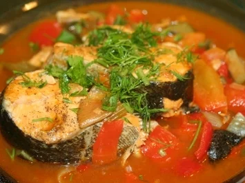 Rezept: lachs auf krautbraut-gemüse lachs auf krautbraut-gemüse - Rezept