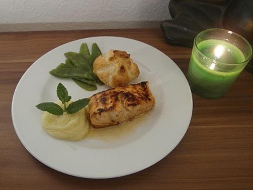 Zweierlei Lachs in Caipirinha Marinade mit Kaiserschoten und Kokos ...