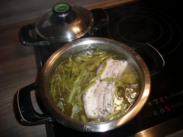 Schweinebauch, saure Bohnen und Kartoffelschnee. - Rezept - Bild Nr. 3