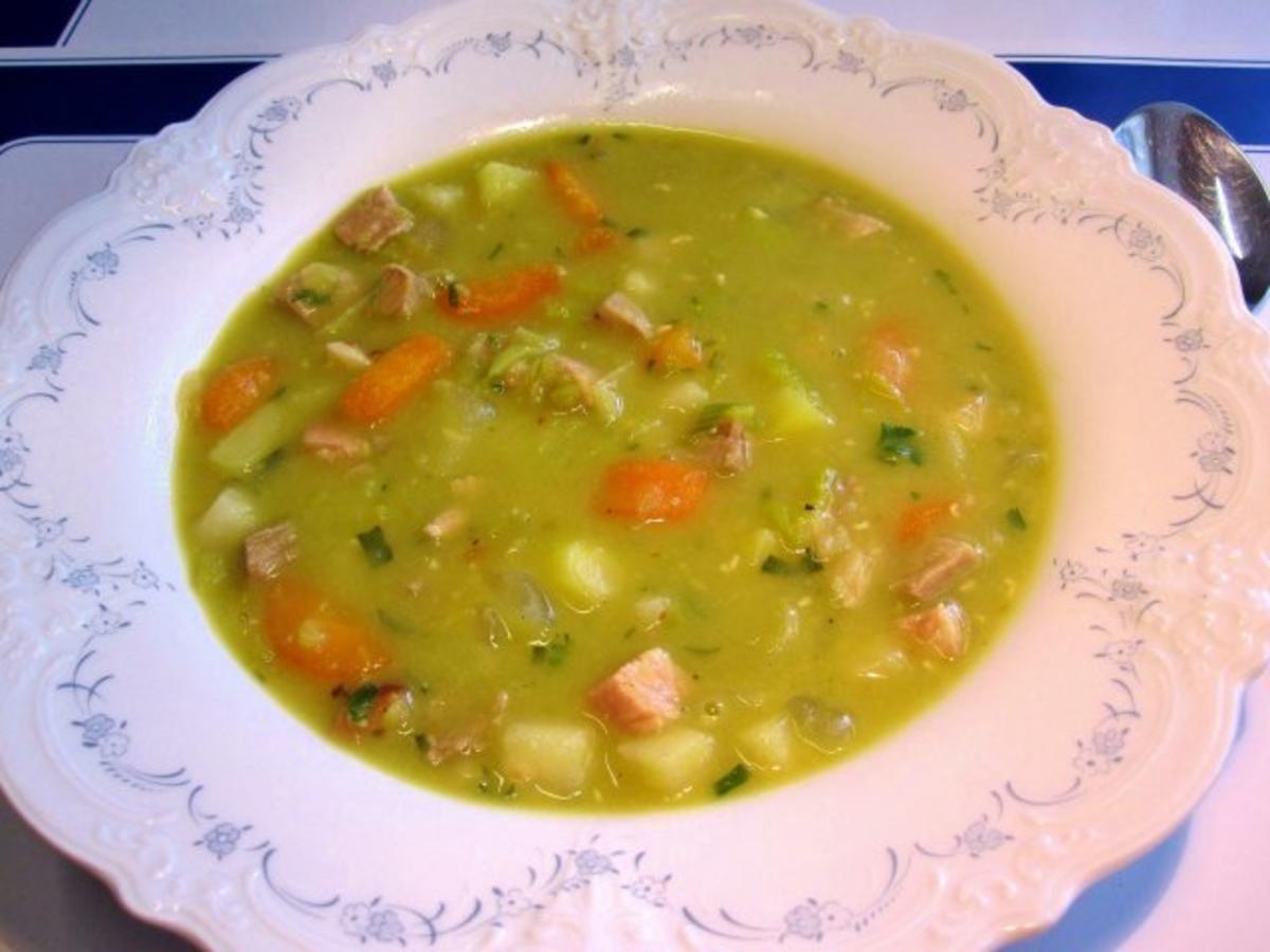 Bilder für Erbsensuppe - ideal für kühle Herbsttage - Rezept