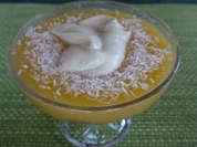 Dessert : Mangomus an Vanilie-Quark nach Budwig - Rezept