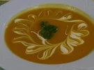 Kürbis - Ingwer - Suppe mit Kokossahne - Rezept