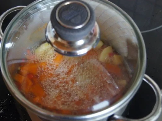 Kürbisbuletten mit Kürbispüree und Rosenkohl - Rezept - Bild Nr. 4