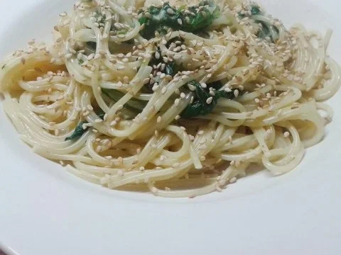 Ruck-Zuck-Spinat-Spaghetti - Rezept