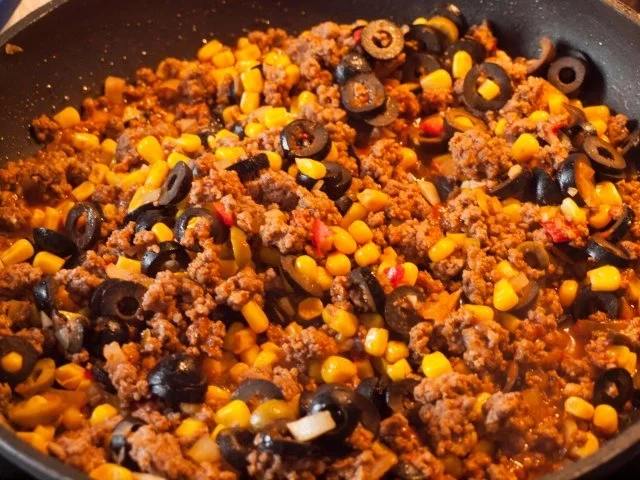 Röstiecken unter Hack-Olivendecke - Rezept - Bild Nr. 5