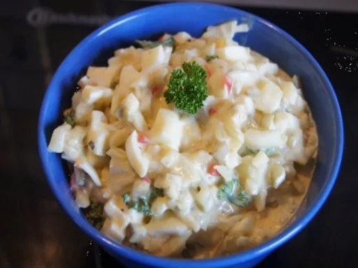 Rezept: Minutensteaks mit Kartoffelpufferpanade, Selleriepüree und Tatarska omacka Bild Nr. 14 Minutensteaks mit Kartoffelpufferpanade, Selleriepüree und Tatarska omacka - Rezept - Bild Nr. 14