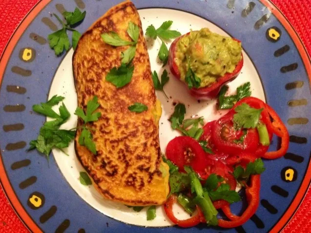 Paprika-Chili-Pfannkuchen mit Guacamole - Rezept - Bild Nr. 2