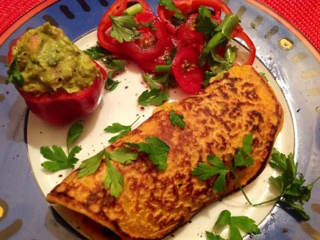 Paprika-Chili-Pfannkuchen mit Guacamole - Rezept - Bild Nr. 3
