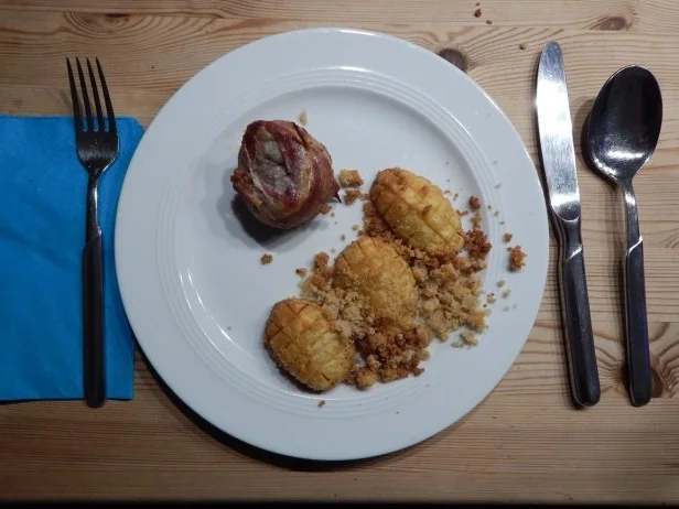 Schweinefilet im Speckmantel mit Kartoffeln - Rezept - Bild Nr. 7