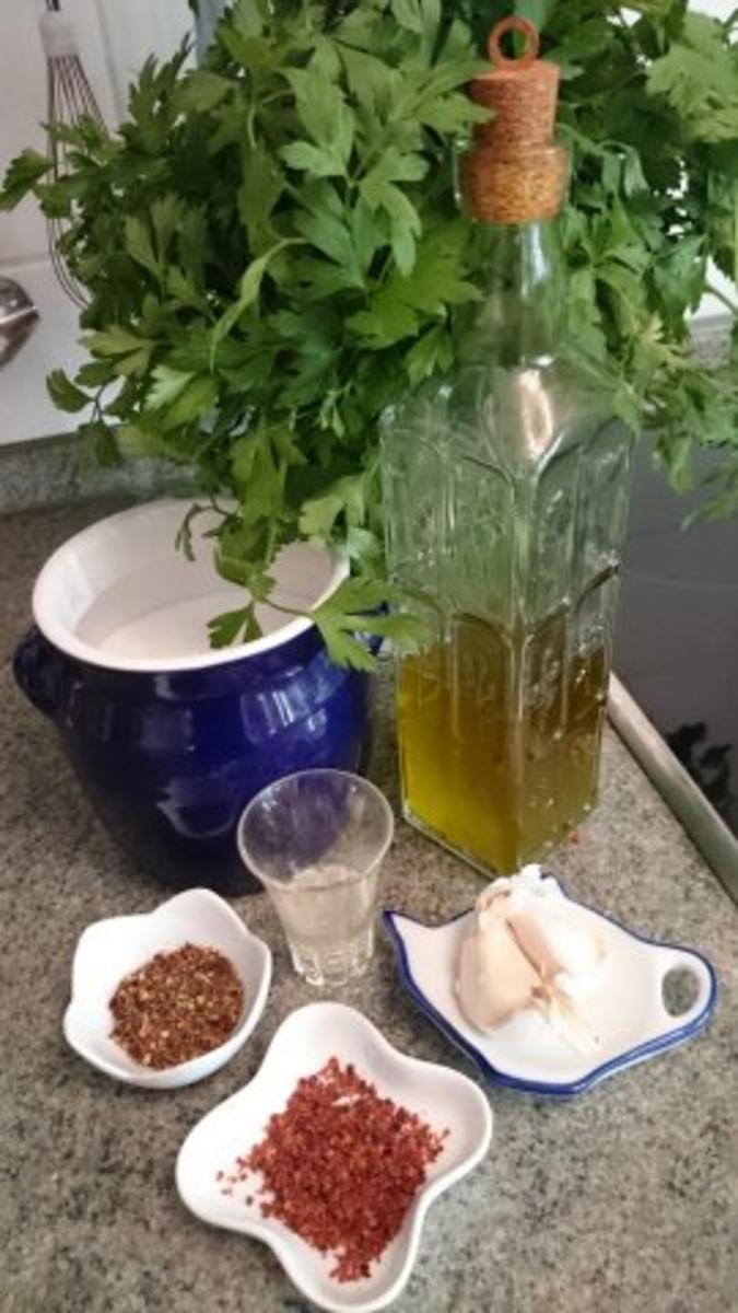 backofenauberginen-zucchini mit knobicreme und lammhackbällchen - Rezept - Bild Nr. 3
