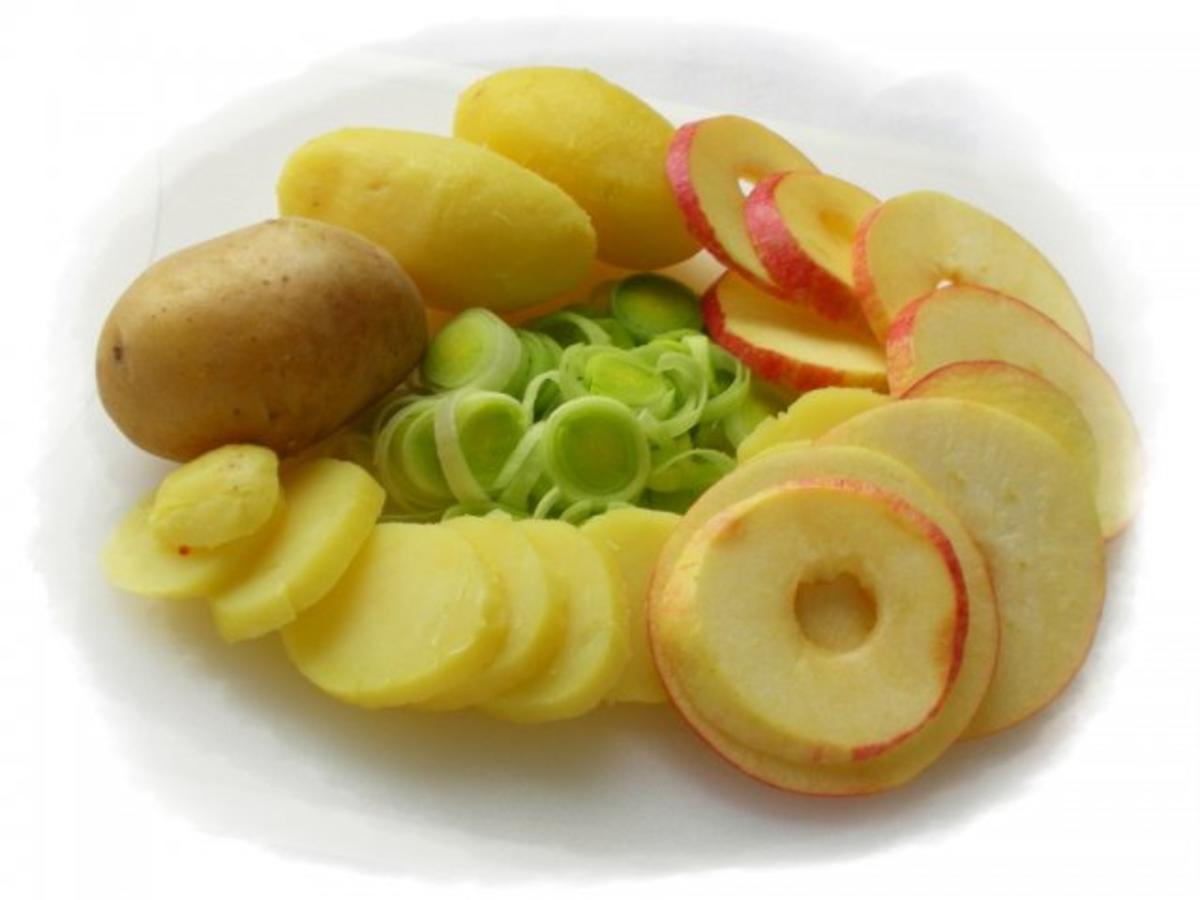 Fischfilet im Apfel-Kartoffelbett mit Curryhaube - Rezept - Bild Nr. 5