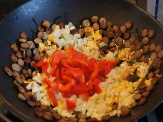 Asia-Wok mit Nürnberger Rostbratwürstchen - Rezept - Bild Nr. 8