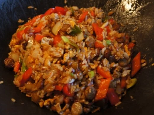 Asia-Wok mit Nürnberger Rostbratwürstchen - Rezept - Bild Nr. 12