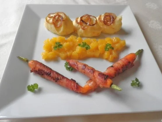 Rezept: Karotten im Speckmantel ... Bild Nr. 4 Karotten im Speckmantel ... - Rezept - Bild Nr. 4