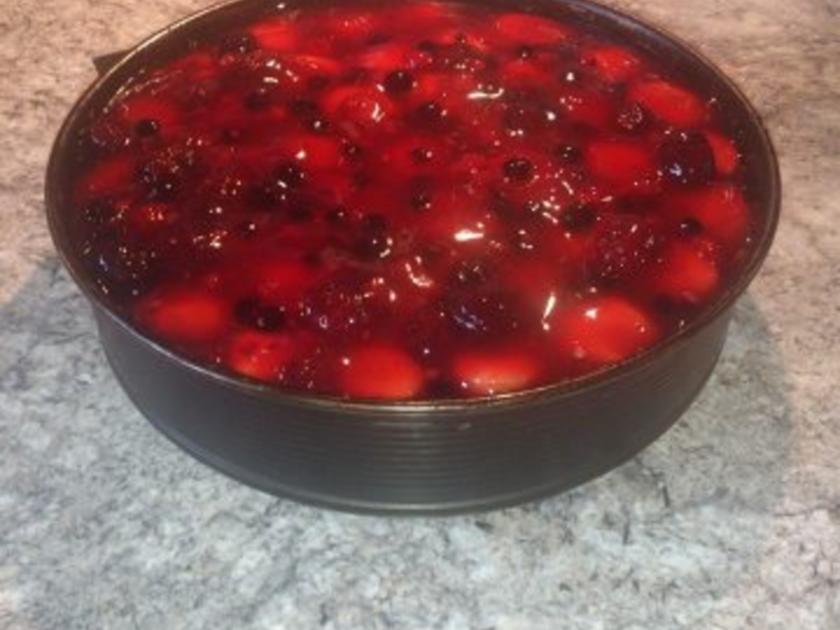 Rote Grütze Torte mit Miniwindbeutel - einfach - 1 kcal/100g