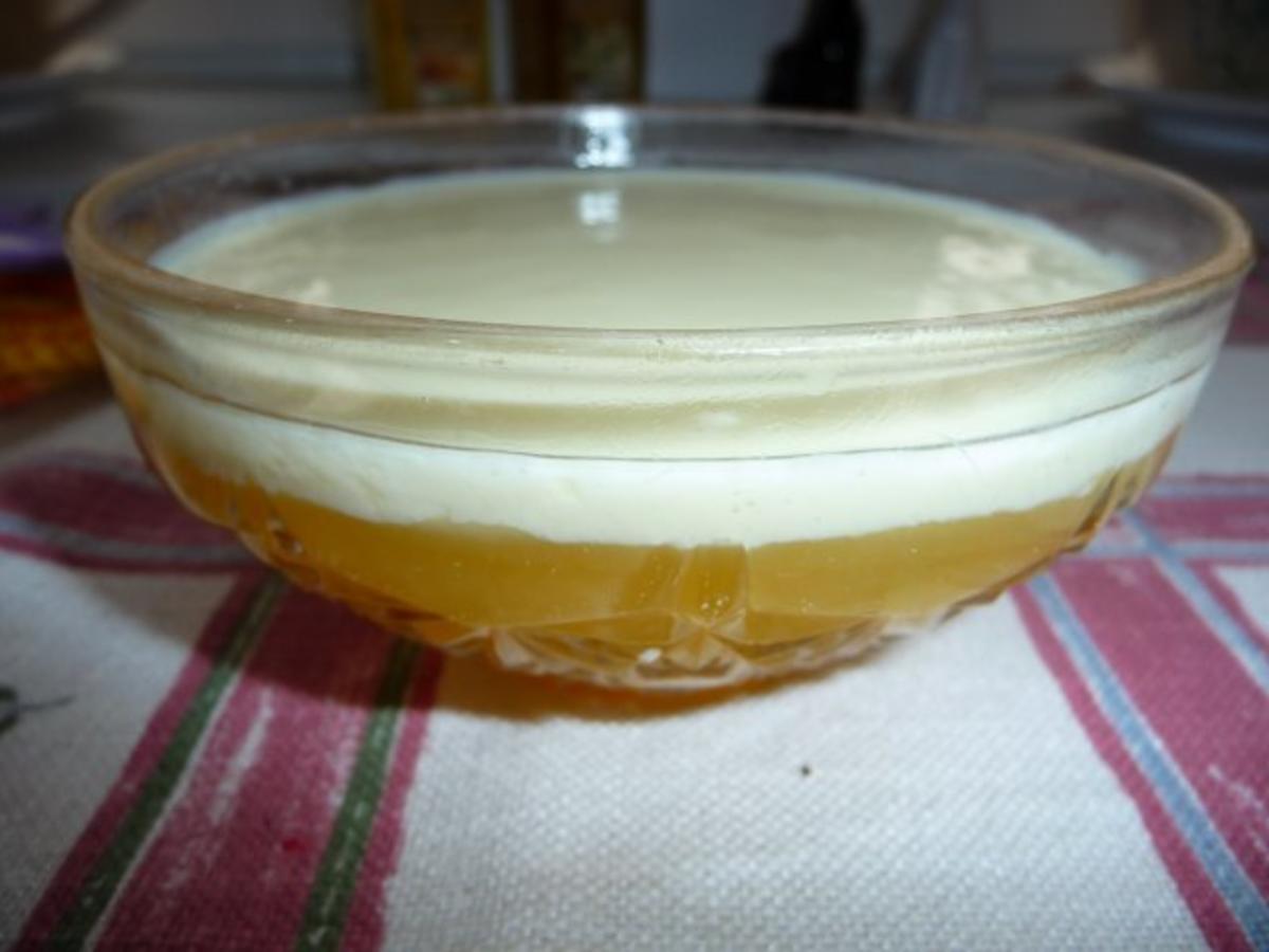 Orangenpudding mit Vanillesoße - Rezept