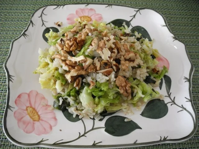 Wirsing - Reis - Pfanne mit Walnüssen - Rezept