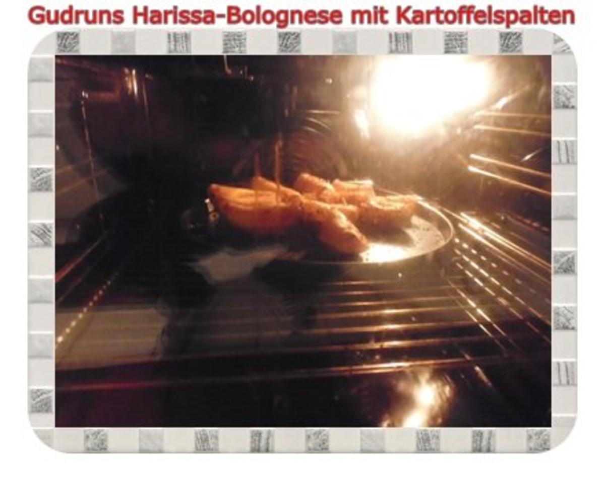 Hackfleisch: Harissa-Bolognese mit Kartoffelspalten - Rezept - Bild Nr. 10