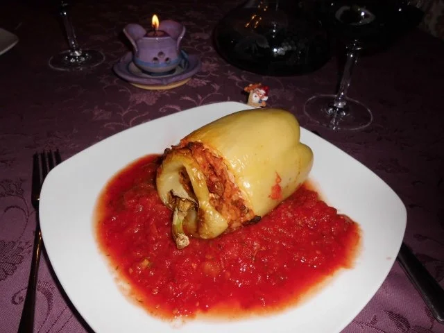 Paprikaschoten auf griechische Art>> - Rezept - Bild Nr. 2