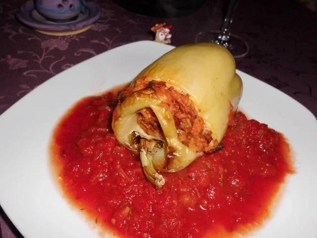 Paprikaschoten auf griechische Art>> - Rezept - Bild Nr. 3