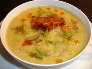 Rezept: Topinambursuppe mit Wurzelgemüse Topinambursuppe mit Wurzelgemüse - Rezept