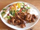 Pfannengyros mit Bauernsalat - Rezept