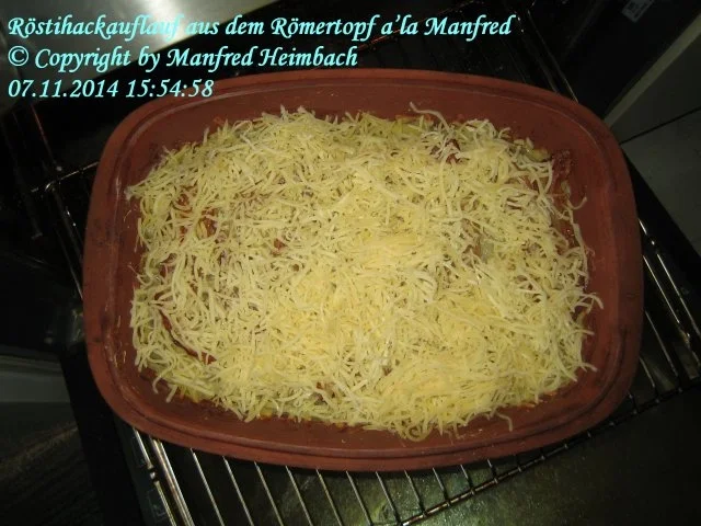 Auflauf – Röstihackauflauf aus dem Römertopf a’la Manfred - Rezept - Bild Nr. 4