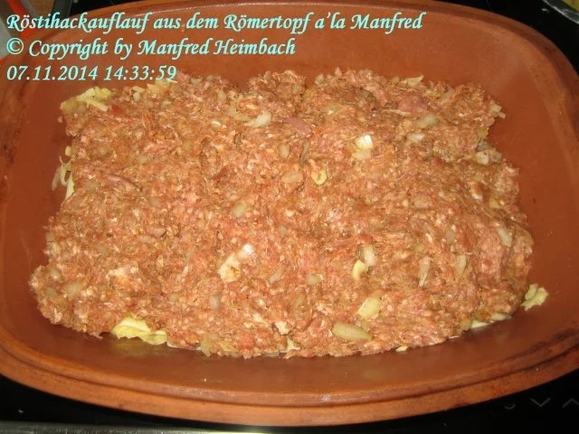 Auflauf – Röstihackauflauf aus dem Römertopf a’la Manfred - Rezept - Bild Nr. 8