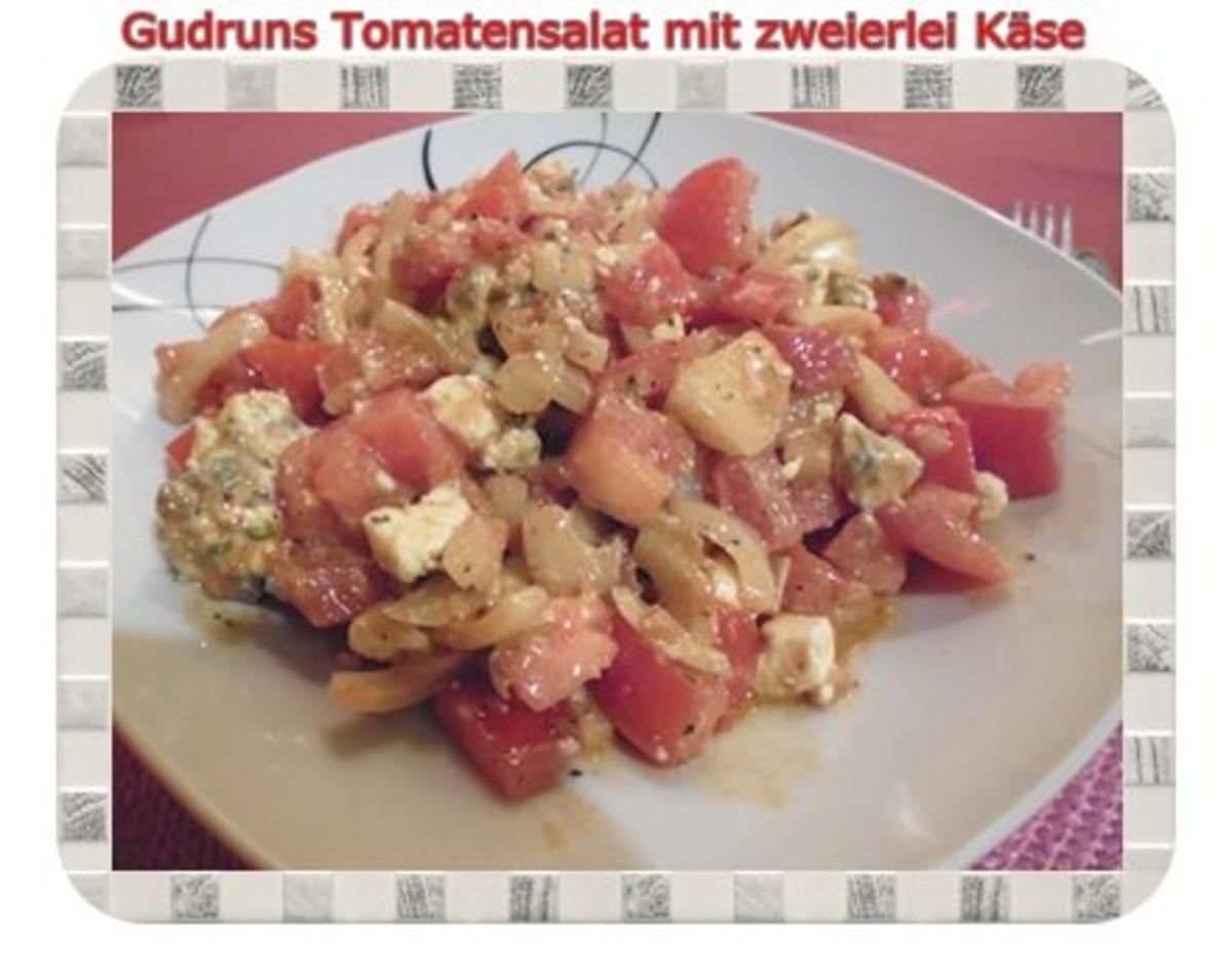 Bilder für Salat: Tomatensalat mit zweierlei Käse - Rezept