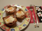 Rezept: Toastmuffin mit Speck und Ei Toastmuffin mit Speck und Ei - Rezept