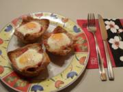 Toastmuffin mit Speck und Ei - Rezept