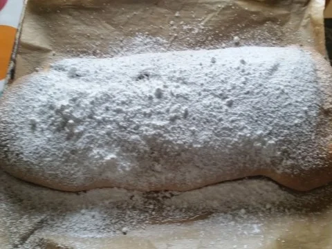 Apfelkuchen aufgerollt - Rezept