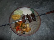 Rezept: Buschmann Fondue mit drei verschiedenen Soßen und Kartoffel-Schandie Buschmann Fondue mit drei verschiedenen Soßen und Kartoffel-Schandie - Rezept