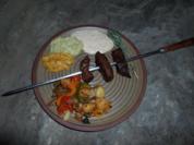 Buschmann Fondue mit drei verschiedenen Soßen und Kartoffel-Schandie - Rezept