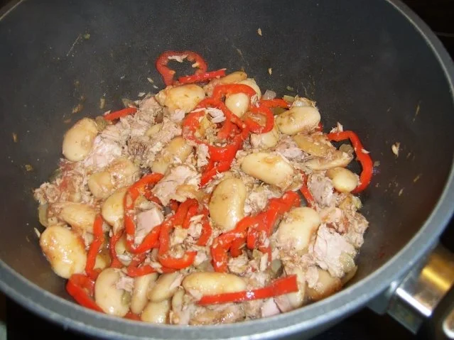 Bandnudeln mit Bohnen Thunfischsoße - Rezept - Bild Nr. 6