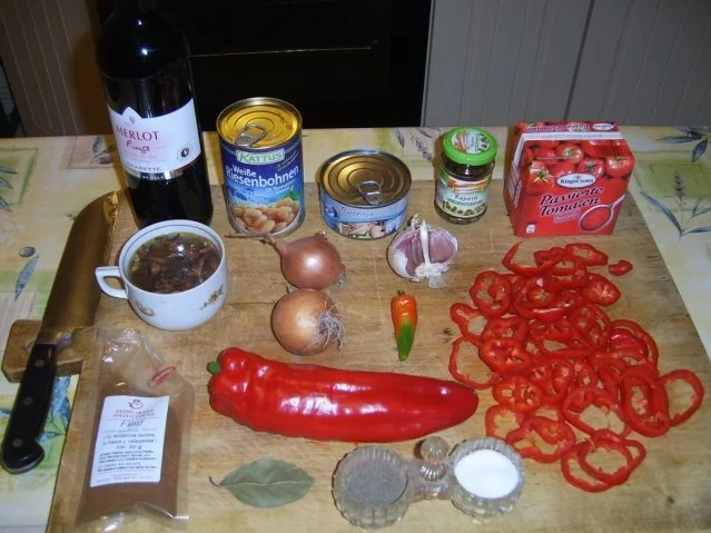 Bandnudeln mit Bohnen Thunfischsoße - Rezept - Bild Nr. 2