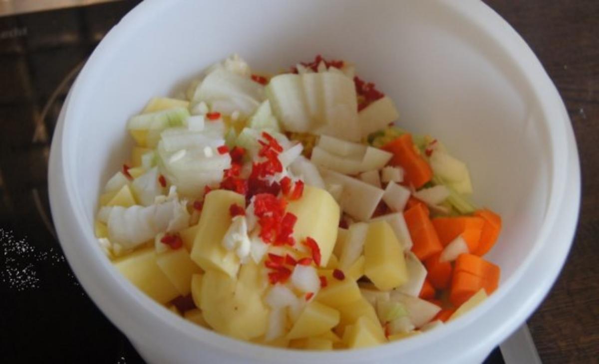 Curry-Gemüsesuppe mit Einlage - Rezept - Bild Nr. 3