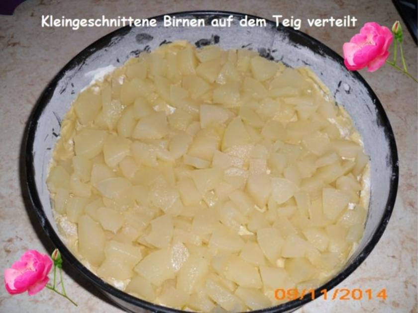 Birnenkuchen mit Schmand+Sahne 2 Variante - einfach - 323 kcal/100g