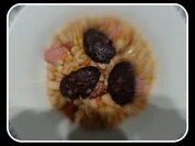 Weiße Bohnen mit Speck,Mettwurst und gebratener Blutwurst - Rezept