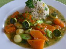 Geschwenktes Gemüse an gemischtem Reis - Rezept