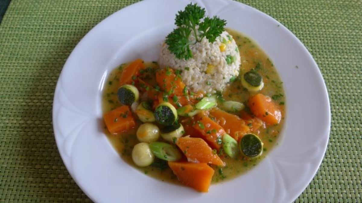 Geschwenktes Gemüse an gemischtem Reis - Rezept - Bild Nr. 2